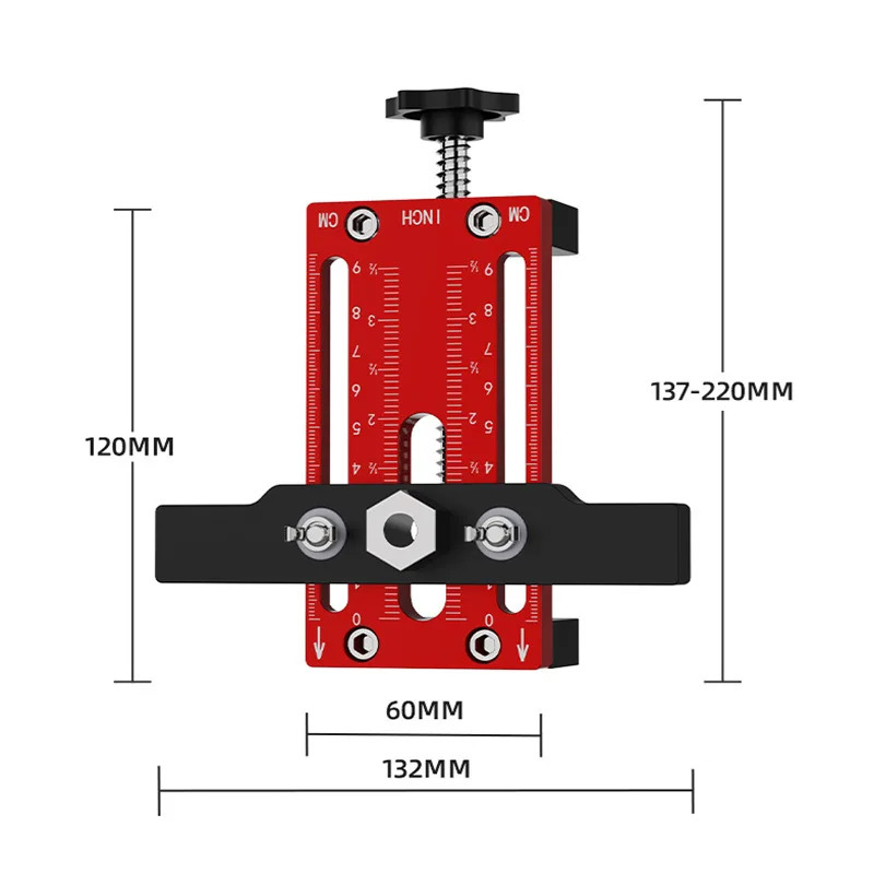 Gabarit de Pose Professionnel et Universel pour Portes d'Armoire – Alliage d'Aluminium Réglable - Photo