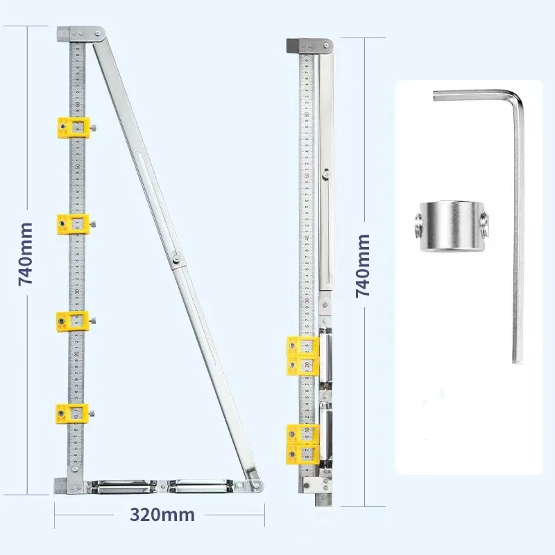 Guide de Perçage Multifonction Règle de Précision pour Quincaillerie de Meuble - Photo