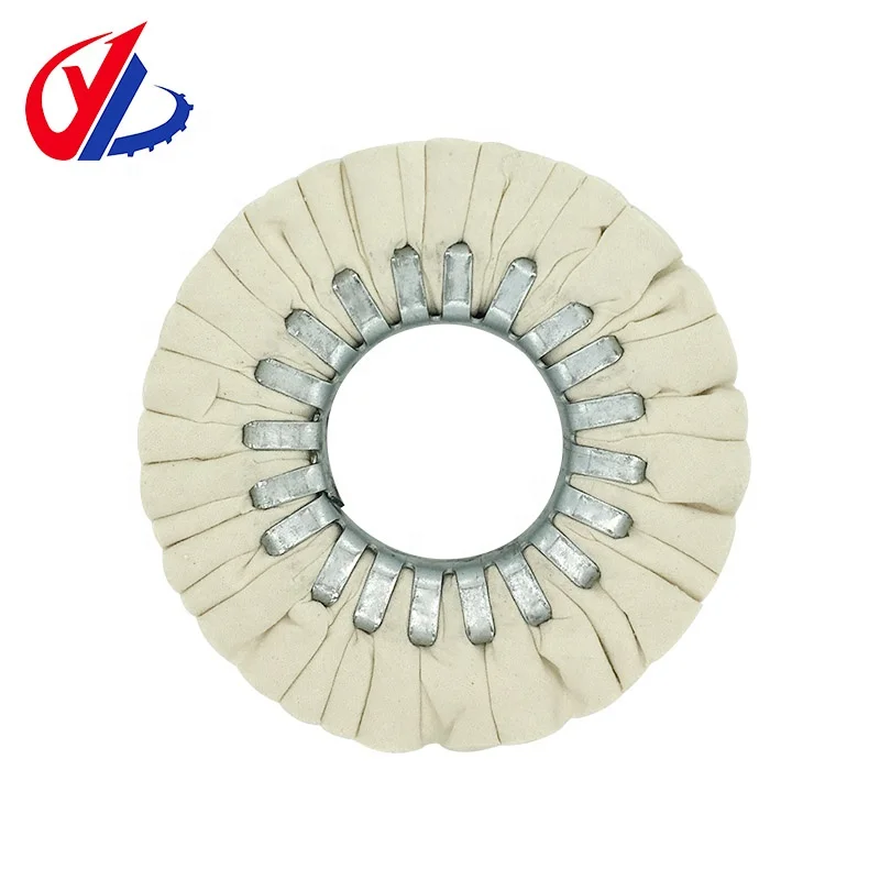 Roue de Polissage Plissée en Coton Ø 150 mm (150x60x20mm) pour Plaqueuse de Chants - Photo