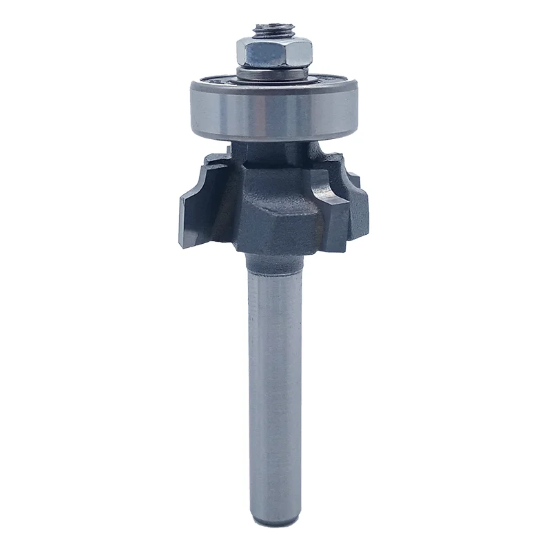 Mèche de Défonceuse à Chanfreiner R2 (Rayon 2mm) avec Roulement – Queue 6,35mm – Fraise à Bordurer Durable pour le Travail du Bois - Photo