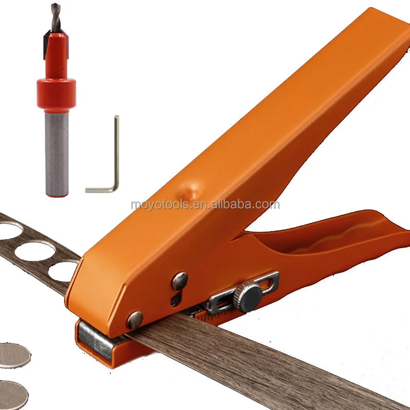 Pince Perforatrice Manuelle Ajustable 8mm/10mm pour Cache-Vis / Bouchons – Outil de Poinçonnage de Bandes de Chant pour Menuiserie