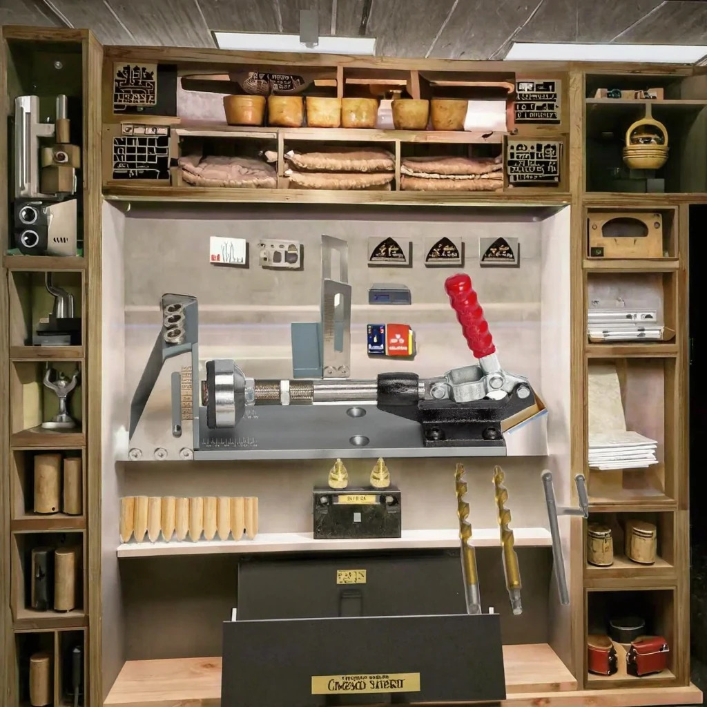 Kit Gabarit de Perçage d'Angle et Trou de Poche 3-en-1 (ou 3 Trous) pour Cheville et Vissage Invisible - Photo