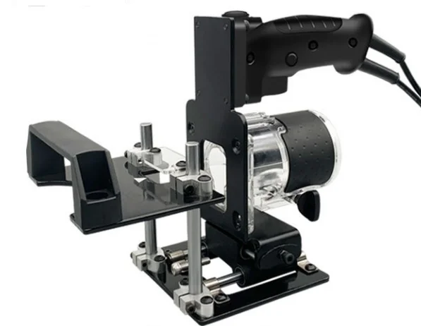 Fraiseuse Défonceuse 2-en-1 de Menuiserie pour Trous Latéraux et Connecteurs Invisibles (Kit Complet)