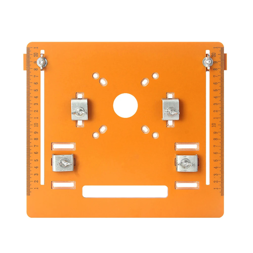 Plaque de Base Multifonctionnelle pour Machine à Découper / Défonceuse de Menuiserie, Guide d'Angle Réglable.