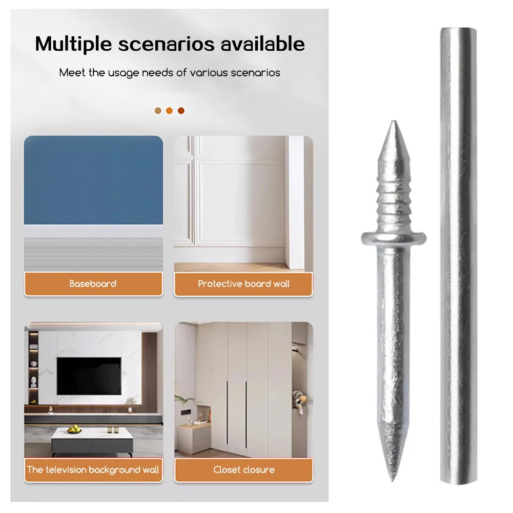 Clous Doubles Têtes Sans Trace pour Plinthes | Fixations Invisibles Sans Perçage 500pcs. - Photo