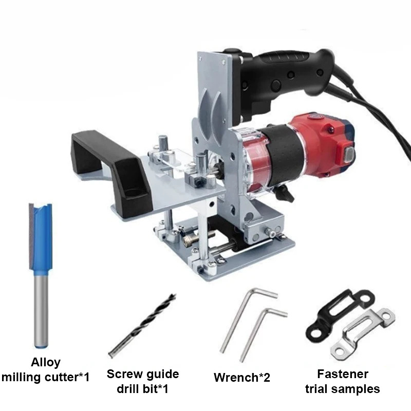 Défonceuse/Rainureuse 3-en-1 pour Meubles à Panneaux (Trous et Slots) - Photo