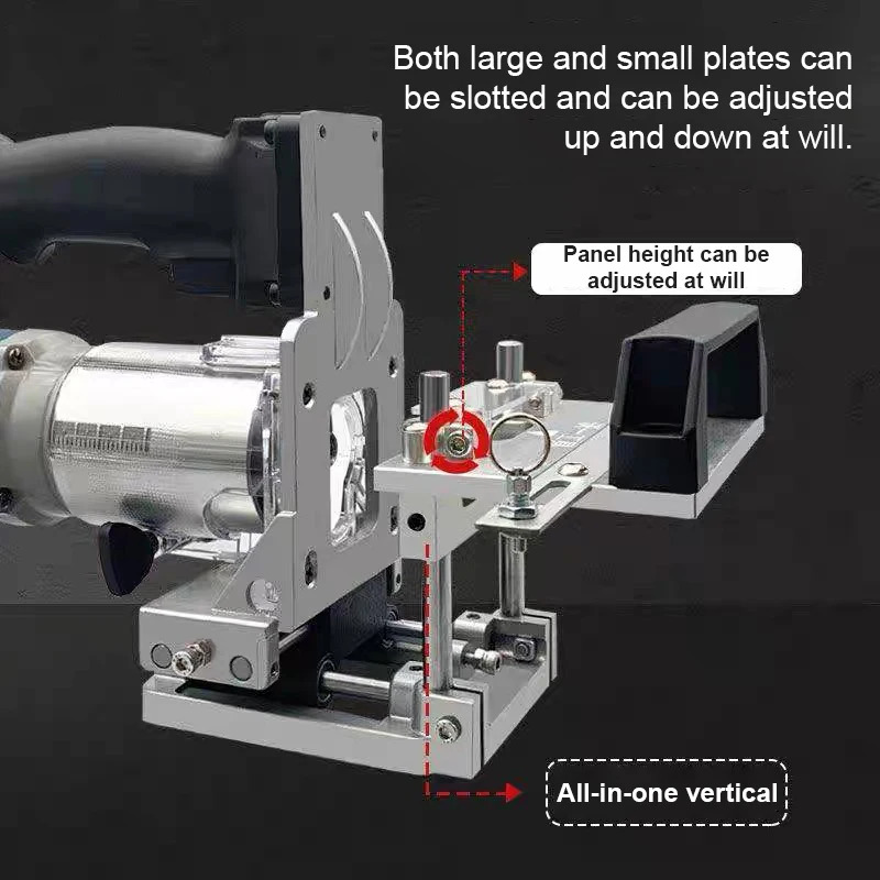 Défonceuse/Rainureuse 3-en-1 pour Meubles à Panneaux (Trous et Slots) - Photo